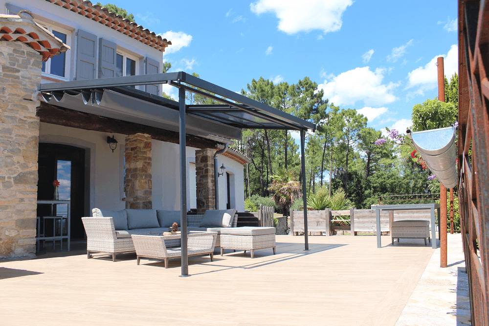 Couleurs du monde - Couleurs du monde - Pérgola Odessa gris antracita L.3 x l.3,60 m - Imagen 1