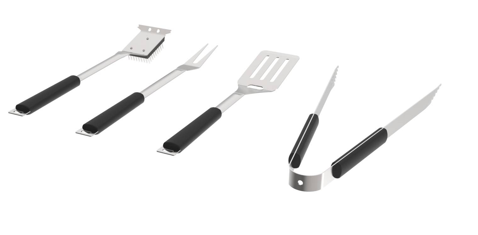 Somagic - Maletín 4 accesorios barbacoa acero inoxidable SOFT TOUCH - SOMAGIC - Imagen 2