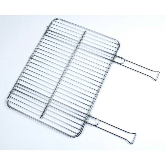 Somagic - Grille barbecue double acier chromé 51 x 38 cm manche bois - SOMAGIC - Image 4
