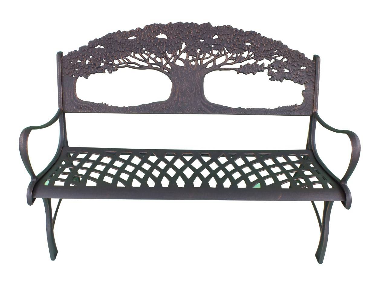 Gardeco - Gardeco - Banc en fonte déco Arbre L.127 x l.68,60 x H.91,50 cm