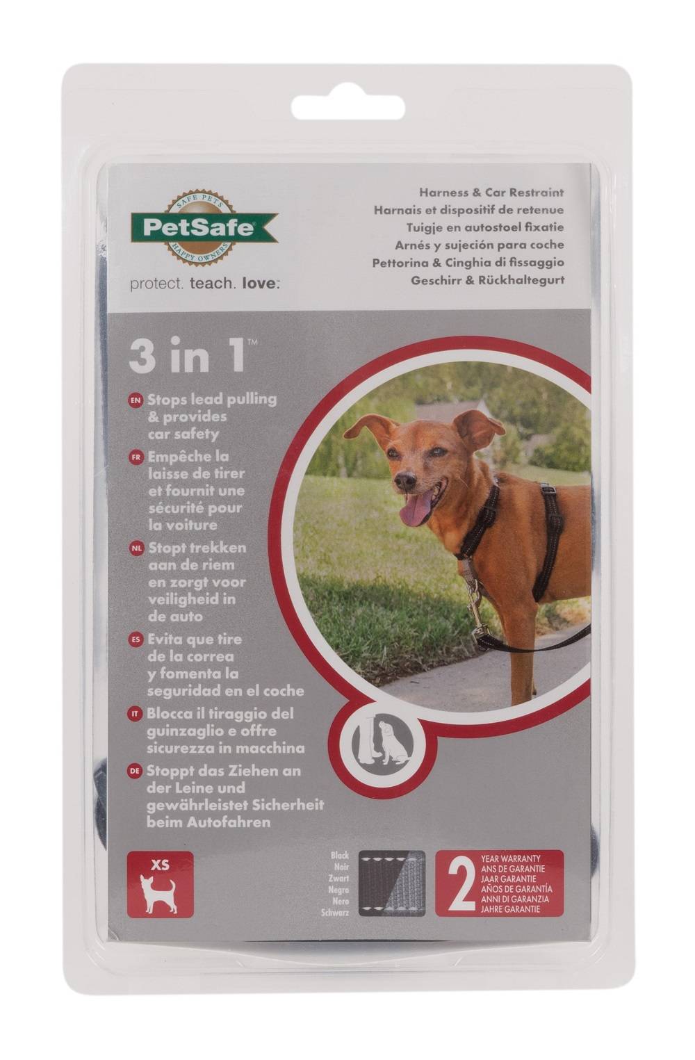 Petsafe - Harnais et Dispositif de Retenue 3 en1 pour Chien Noir XS - Imagen 4