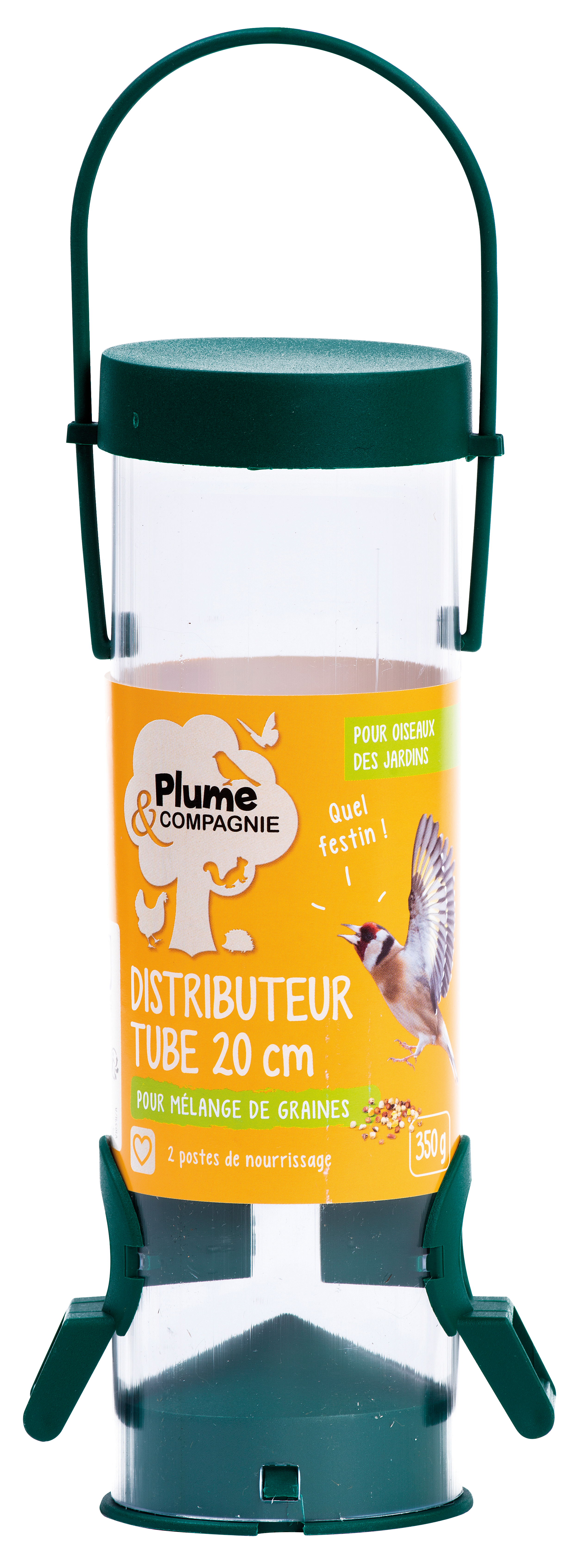 Plume & compagnie - Plume & Compagnie - Distributeur TUBE 20 cm mélanges de graines