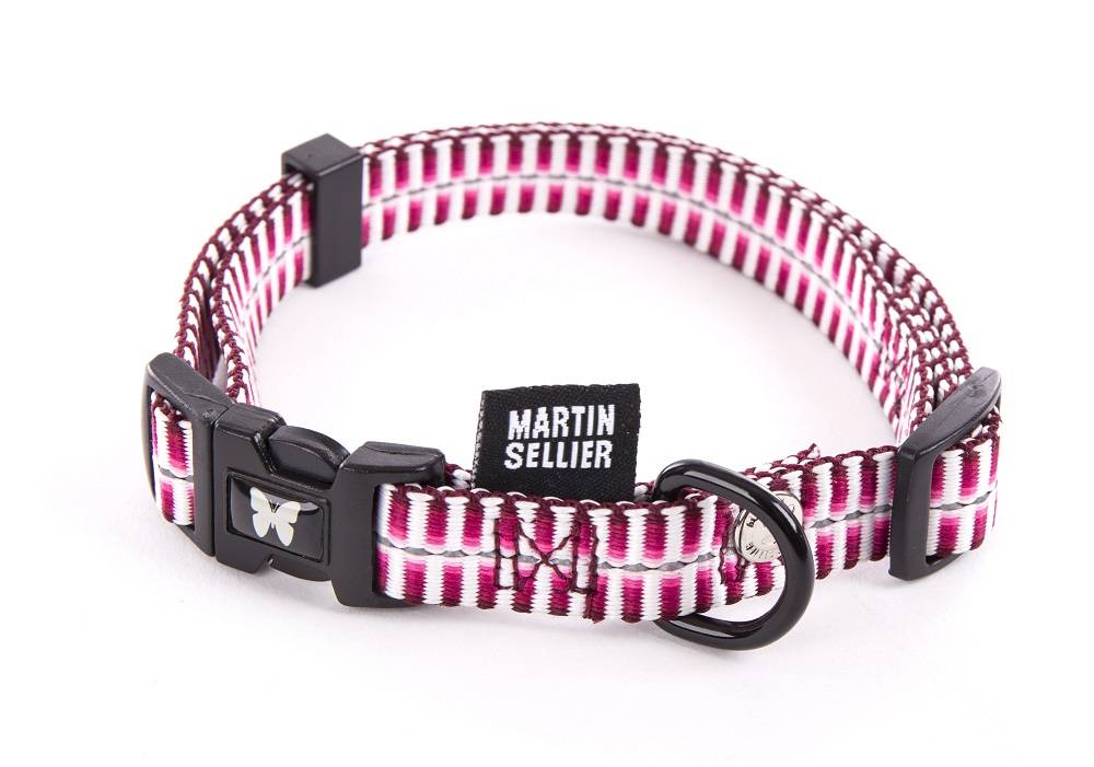 Smooz - Smooz - Collar Line rojo y blanco 16 mm/30-45 cm