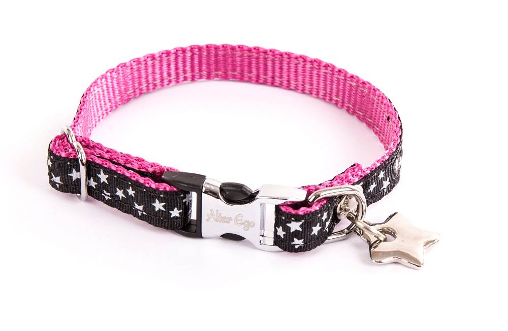Smooz - Smooz - Collier noir/rose chien pendentif étoile L.25cm Taille S - Image 1