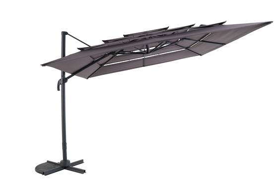 Parasol déporté Grand Vent L.320 x l.300 x H.270 cm