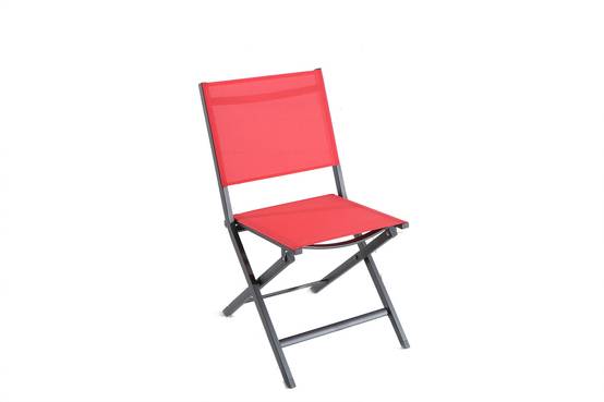 L'Estivalier - L'Estivalier- Chaise Lucie Anthracite rouge L.57 x l.47 x H.88 cm