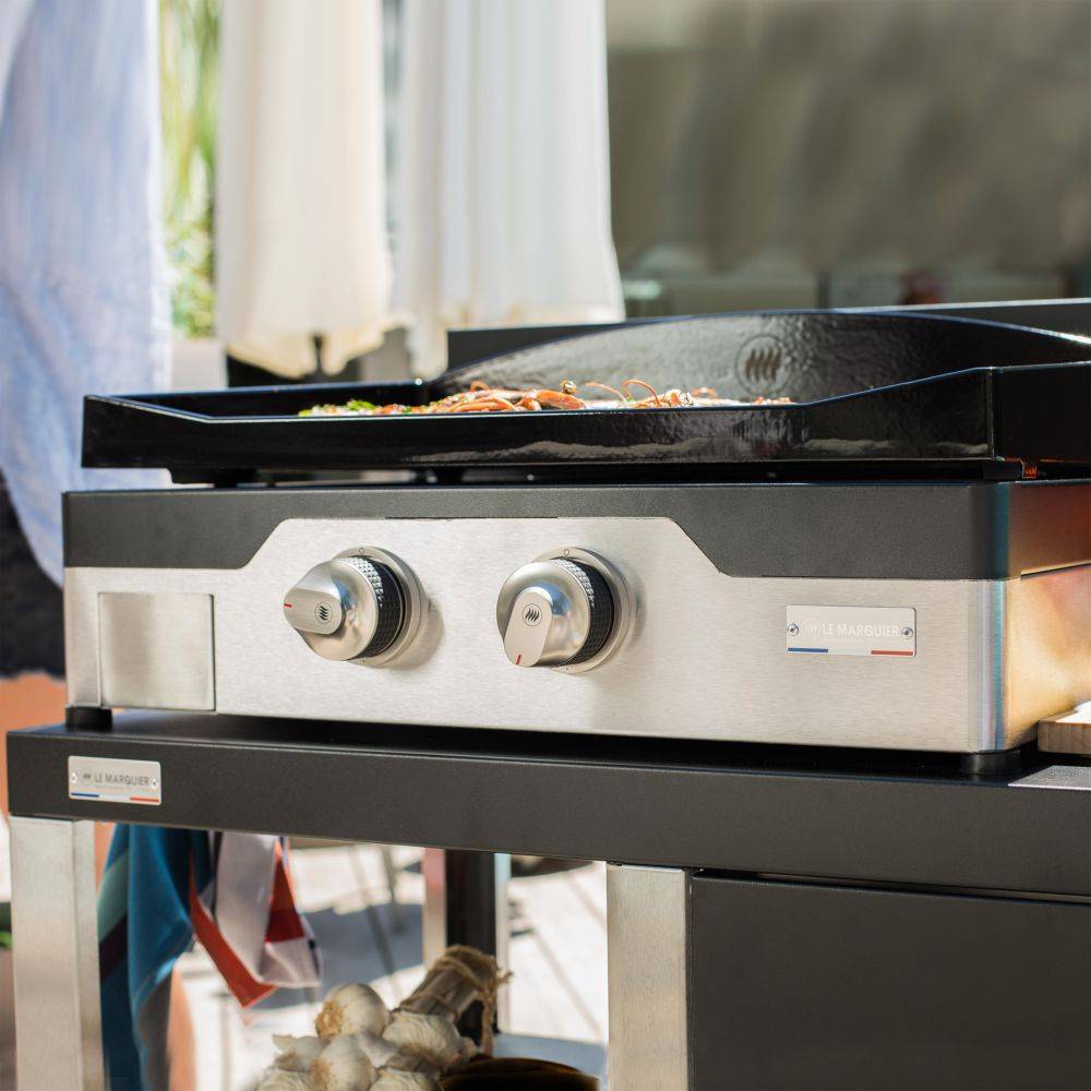Le Marquier - Plancha gaz 2 feux à poser fonte émaillée Allure 260 Duo Le Marquier - Imagen 8