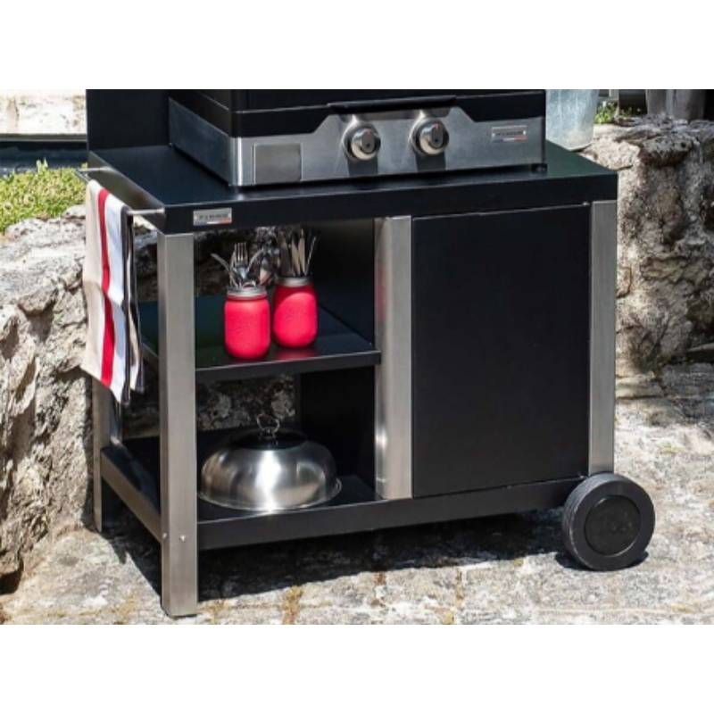 Le Marquier - Desserte Signature Allure Duo Acier Inox Noir L 99 P 64 H 102 cm – LE MARQUIER - Image 8