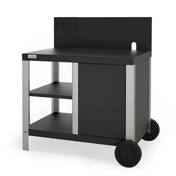 Le Marquier - Desserte Signature Allure Duo Acier Inox Noir L 99 P 64 H 102 cm – LE MARQUIER - Image 1