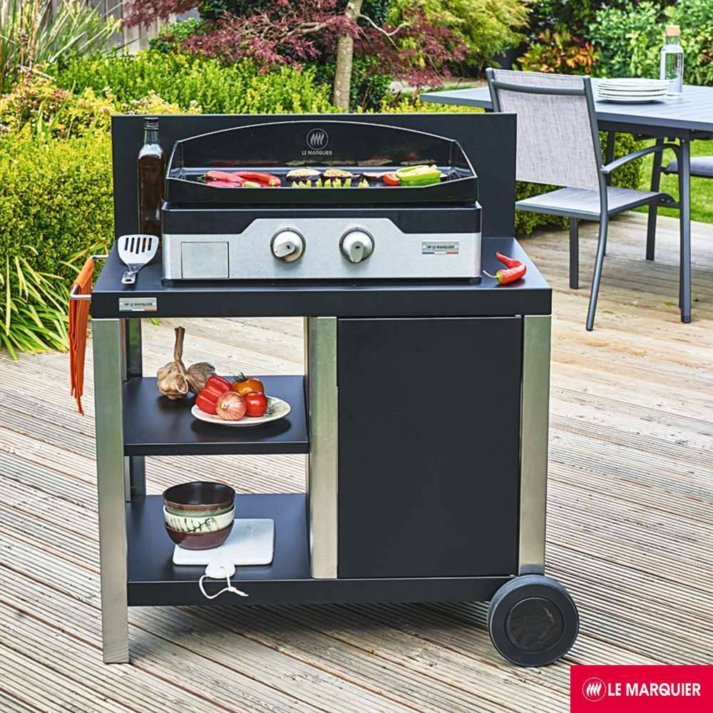 Le Marquier - Desserte Signature Allure Duo Acier Inox Noir L 99 P 64 H 102 cm – LE MARQUIER - Image 4
