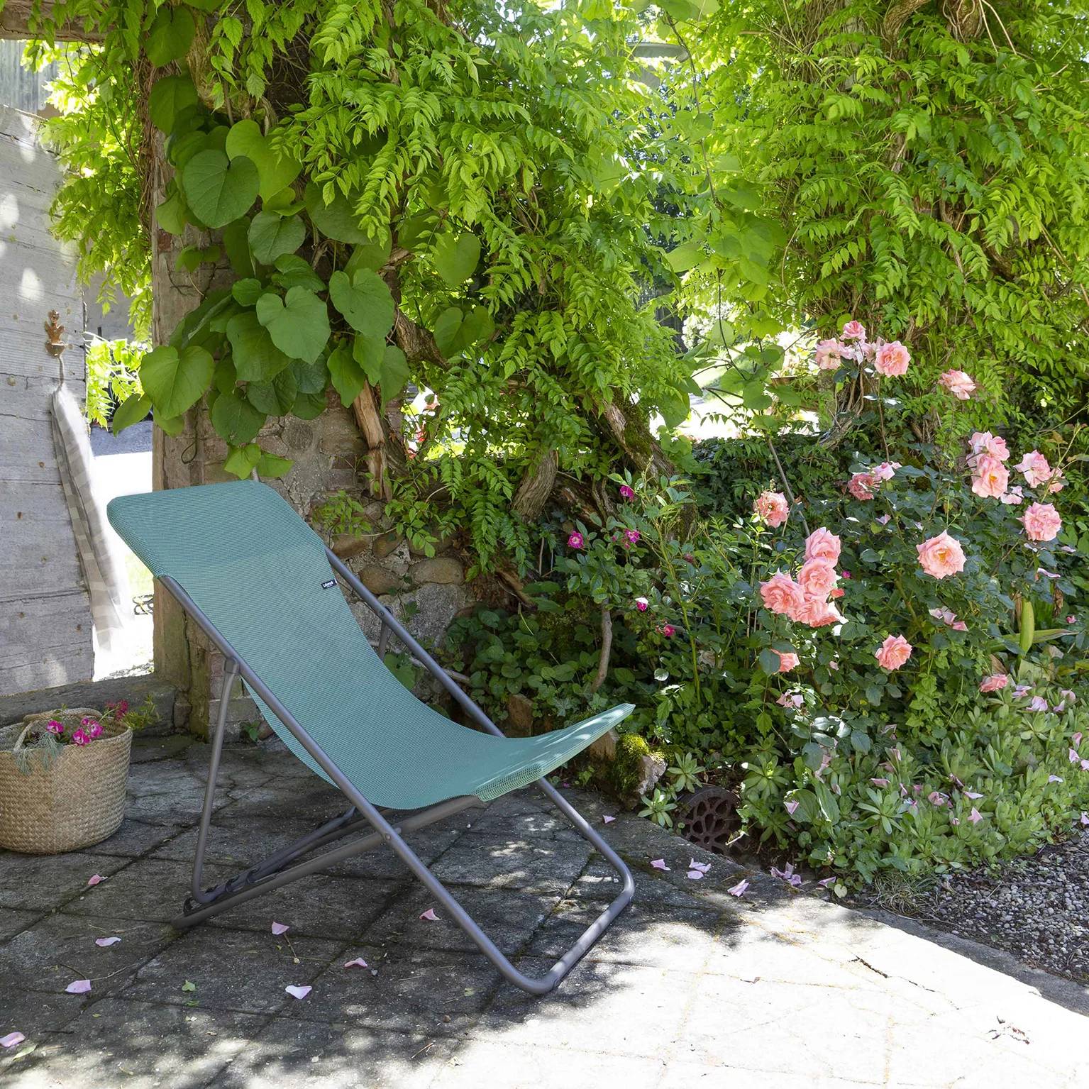 Lafuma-Mobilier - Maxi Transat de jardin acier batyline chlorophyle Lafuma Mobilier - Imagen 6