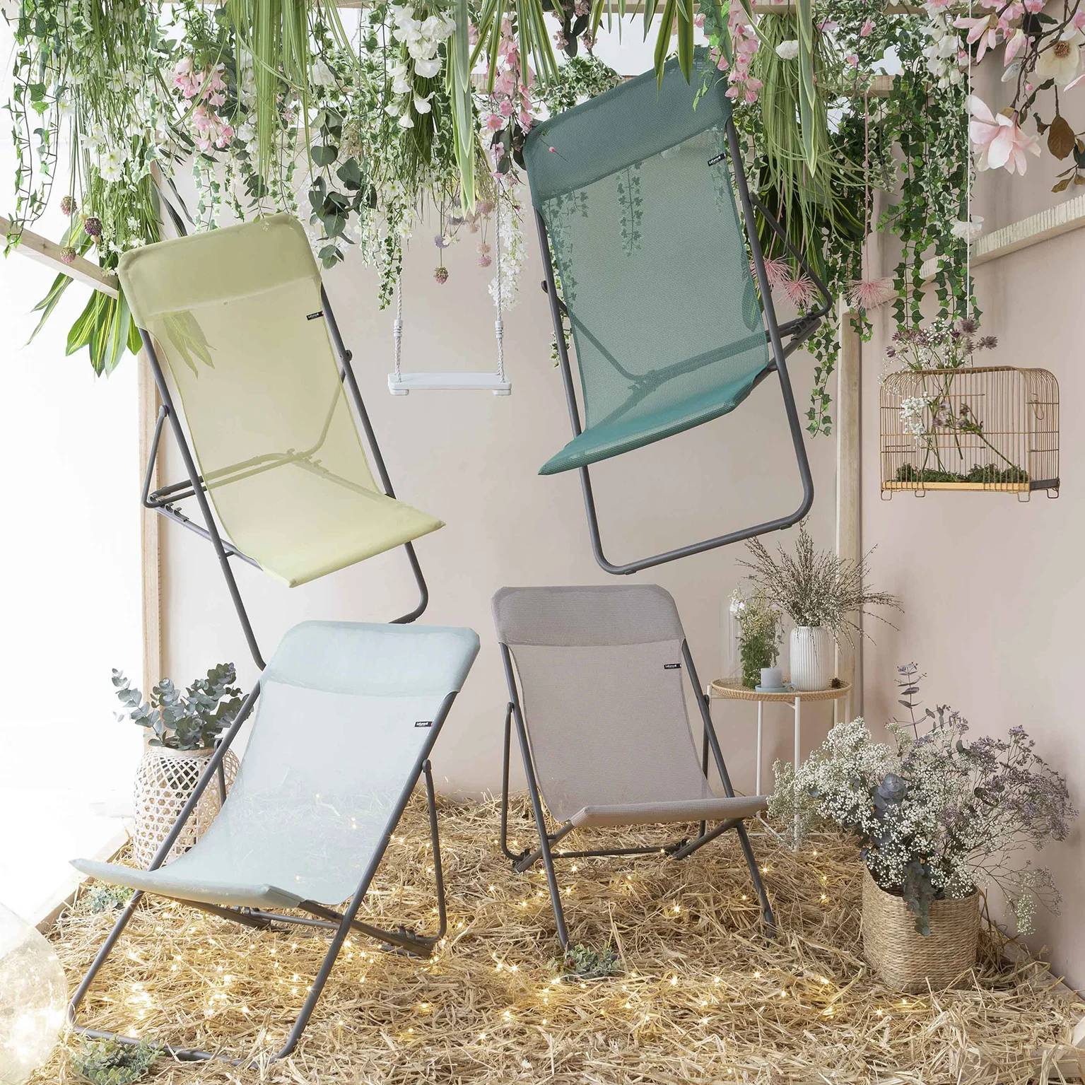 Lafuma-Mobilier - Maxi Transat de jardin acier batyline chlorophyle Lafuma Mobilier - Imagen 5