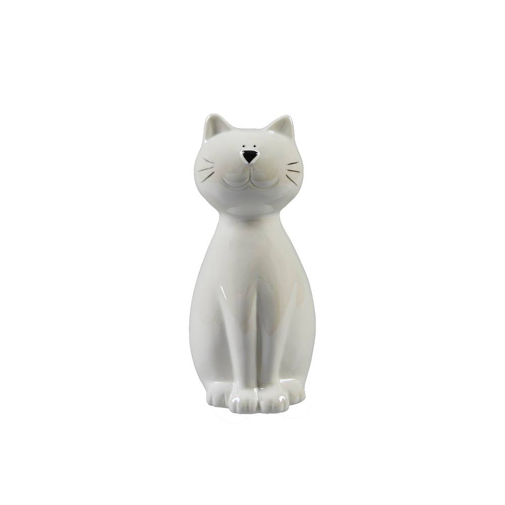 Mica Decorations - Chat blanc L.10,5 x l.8 x H.17 cm - Image 1