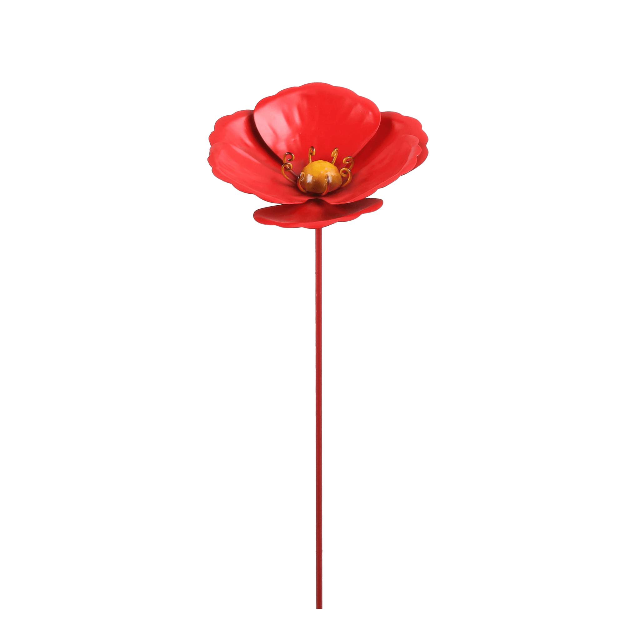 Mica Decorations - Pique de jardin Coquelicot Rouge H.95 x Ø 15 cm - Image 2