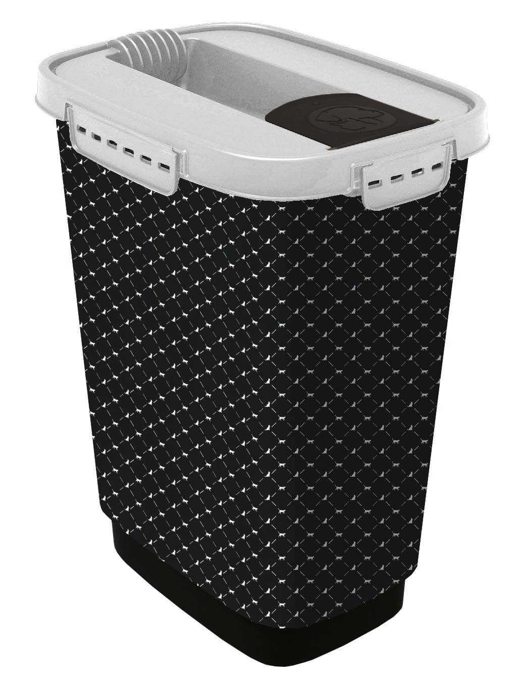 Conteneur pour croquettes noir et blanc 10 L