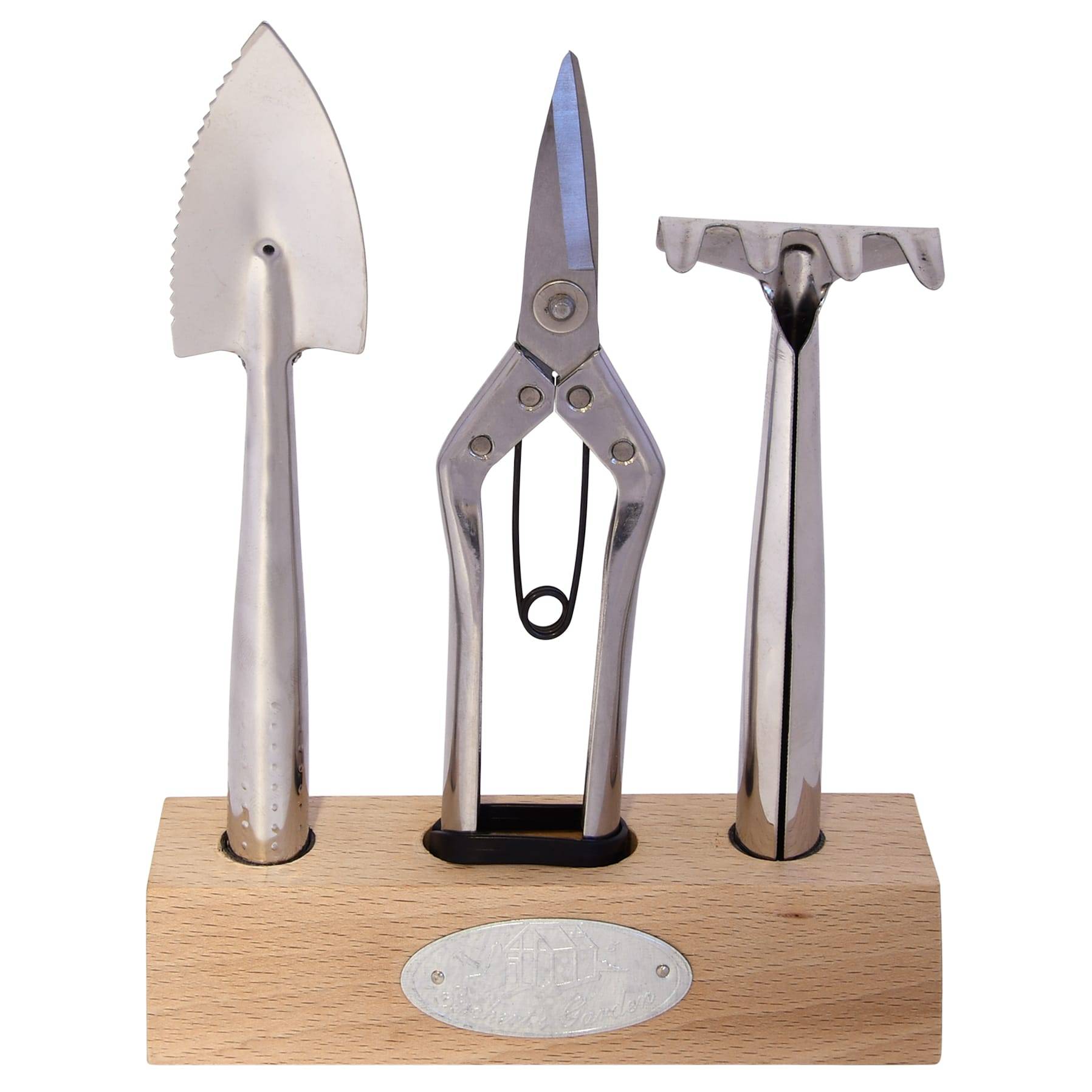 Ensemble d'Outils Jardinage Intérieur Acier Inoxydable 3 pièces -