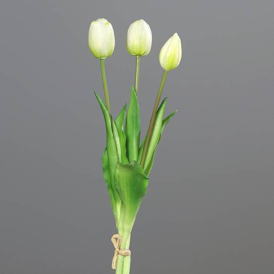 DPI - Botte de tulipe blanc vert artificielle H.39 cm