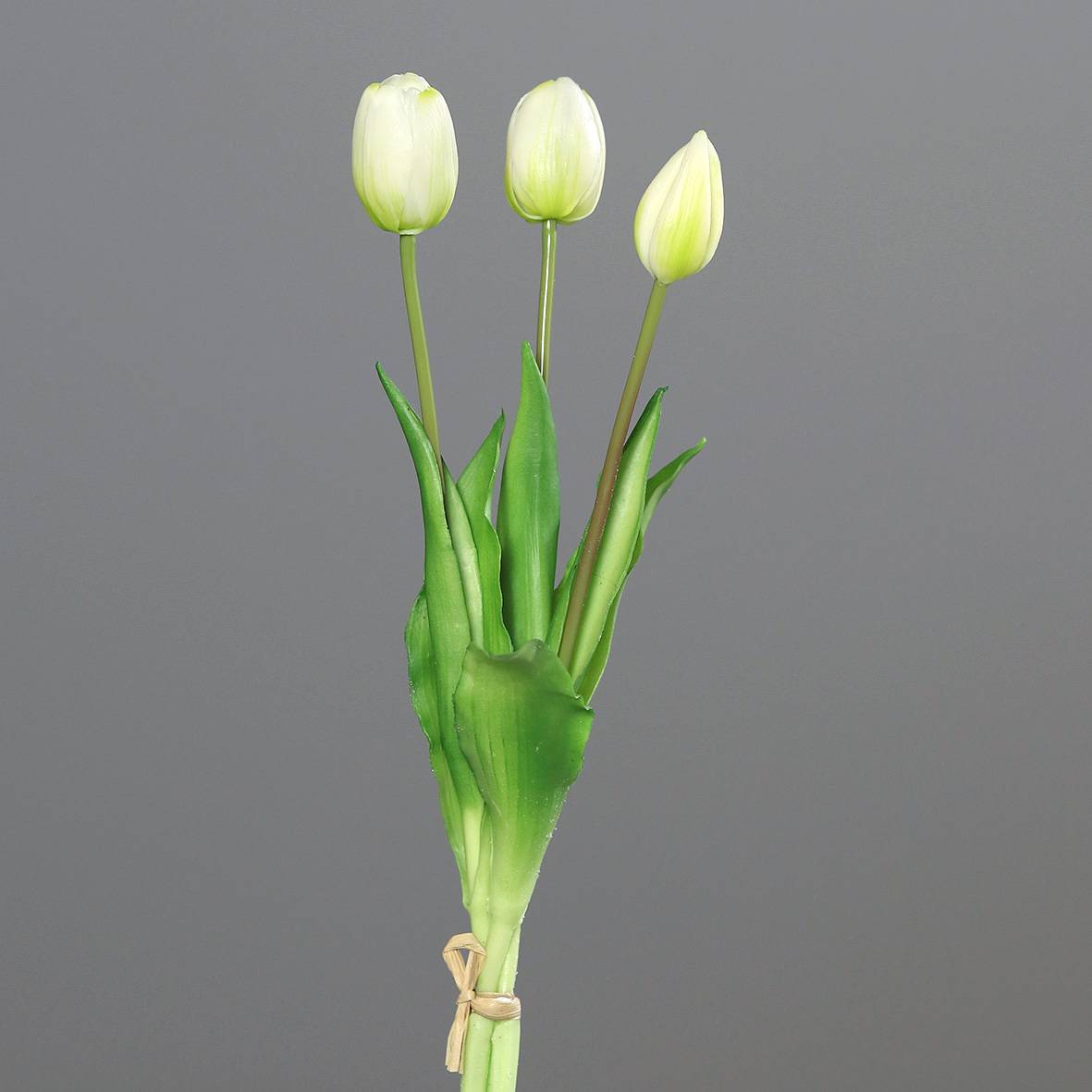 DPI - Botte de tulipe blanc vert artificielle H.39 cm