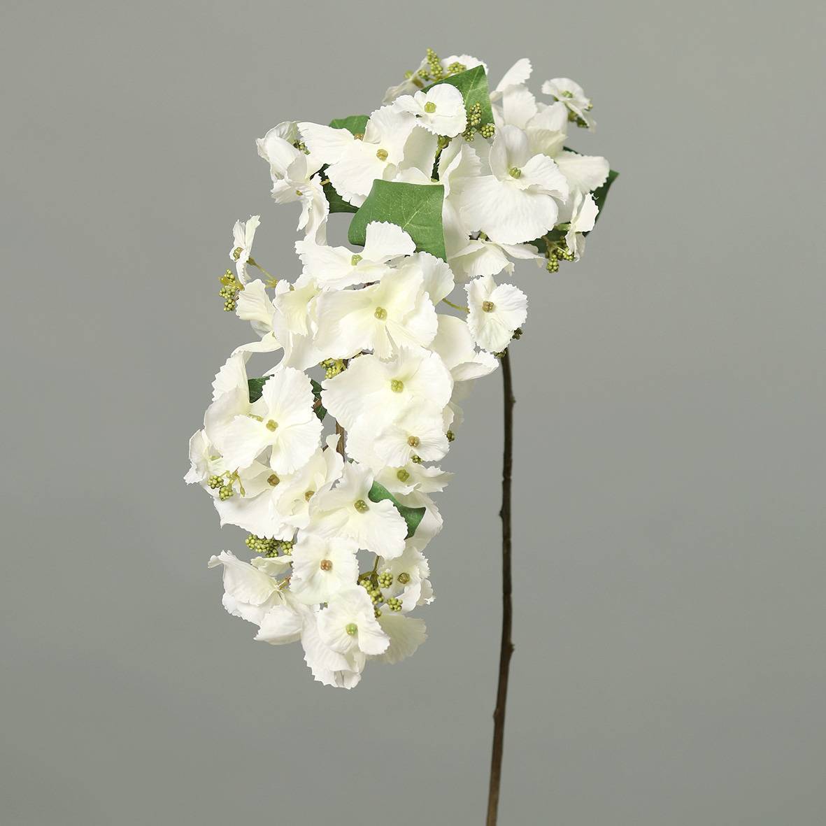 DPI - Tige hortensia blanc vert artificielle H.96 cm
