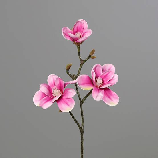 DPI - DPI - Tige de magnolia rose vif artificielle H.40 cm - Image 1