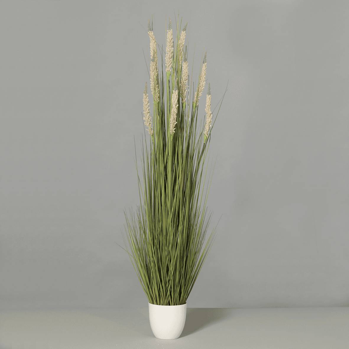 DPI - Herbe artificielle avec plumeaux en pot H.145 cm