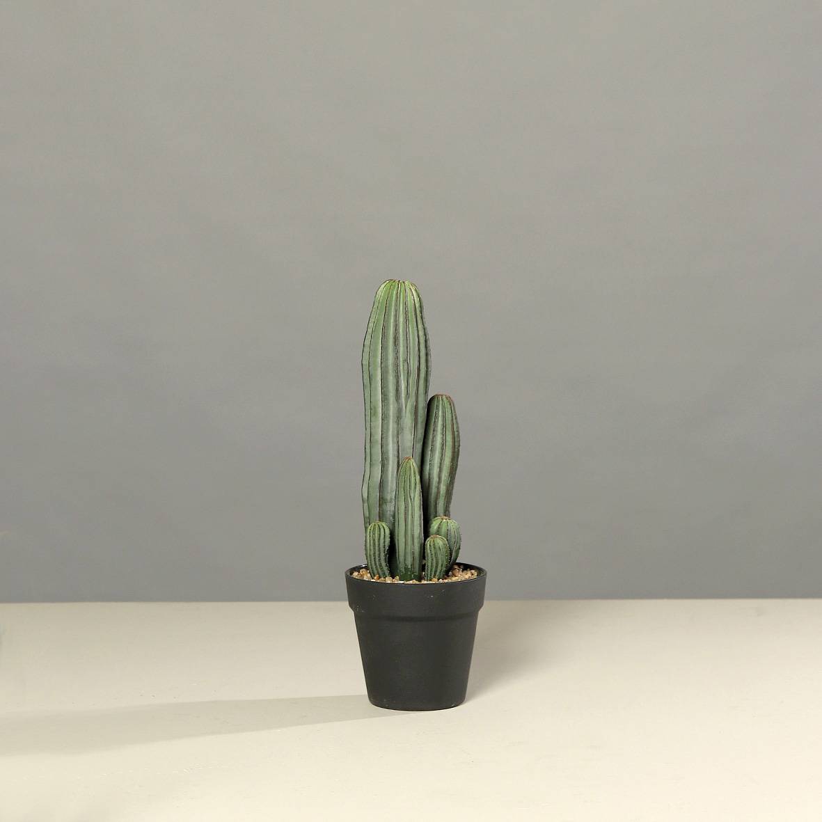 DPI - Cactus artificiel en pot plastique gris H.40 cm