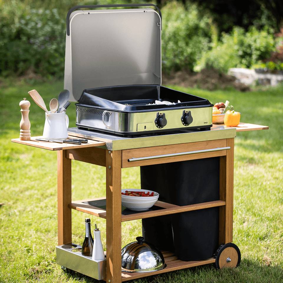 Eno - Eno - Plancha enosign gaz 65 inox capot L.66 x l.57 x H.24 cm - Imagen 9
