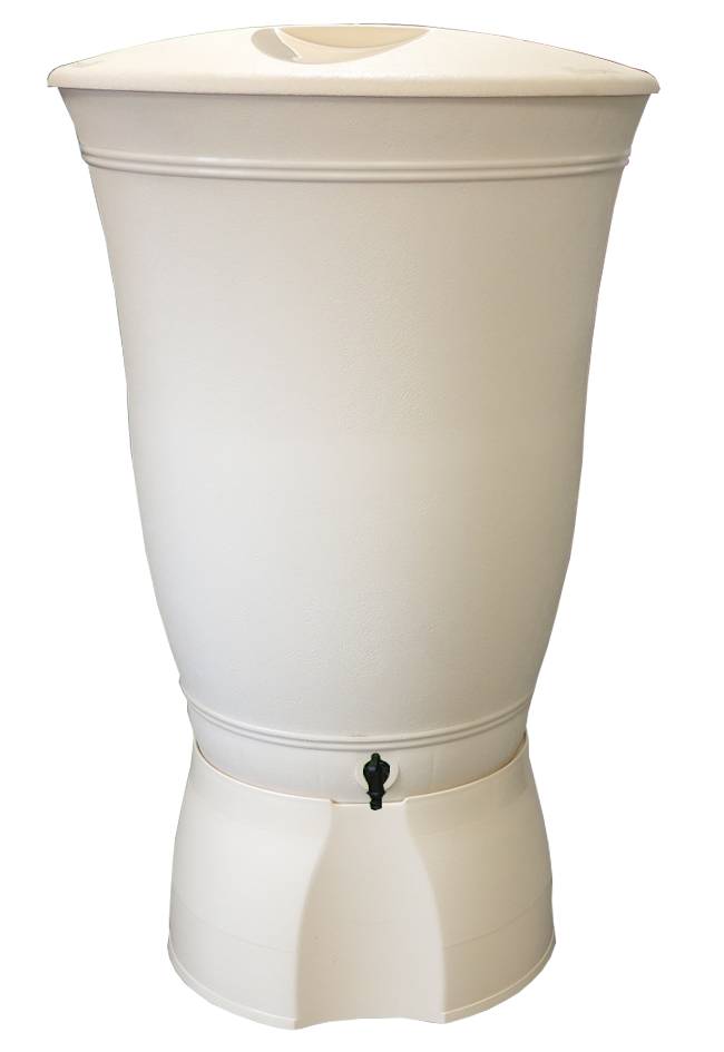 Belli - Récupérateur d'eau de pluie 300L socle, robinet, collecteur et couvercle inclus beige - BELLI