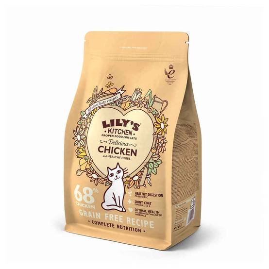 Croquettes pour chat adulte poulet sans céréales 2 kg - Lily s kitchen - Image 2