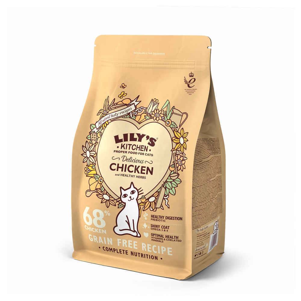 Croquettes pour chat adulte poulet sans céréales 2 kg - Lily s kitchen - Image 2