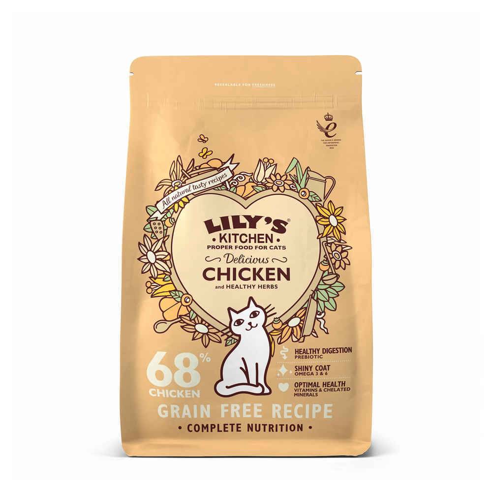 Croquettes pour chat adulte poulet sans céréales 2 kg - Lily s kitchen - Image 1
