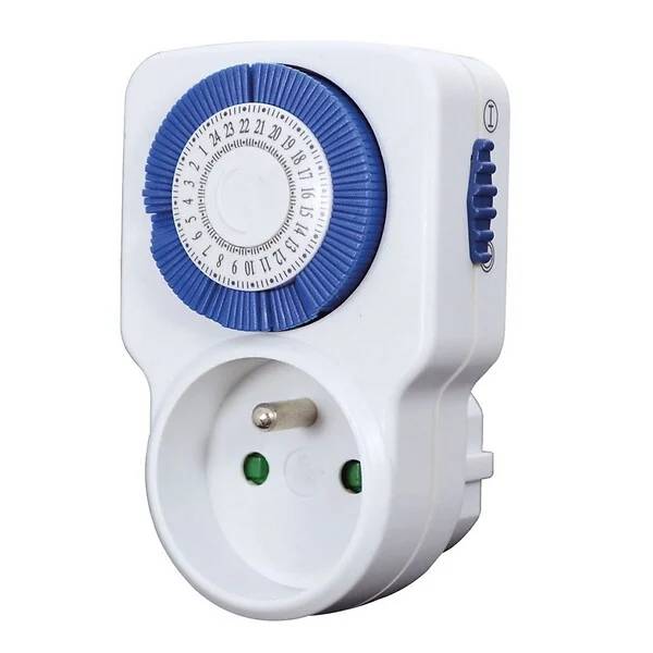 Mini programmateur journalier 2 p+T blanc 230 V – TIBELEC - Image 2