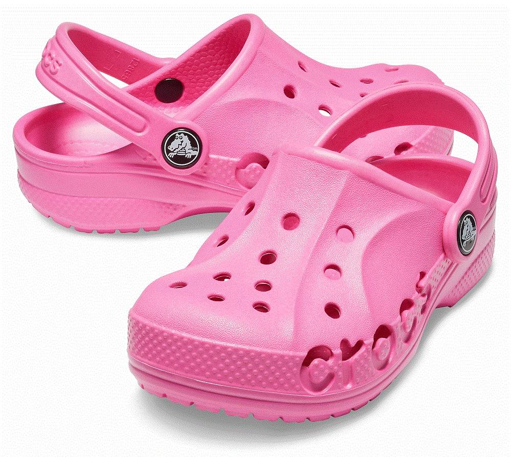 Crocs - Crocs - Zuecos para niños Baya Clog K Neon Magenta Talla 24 - Imagen 1