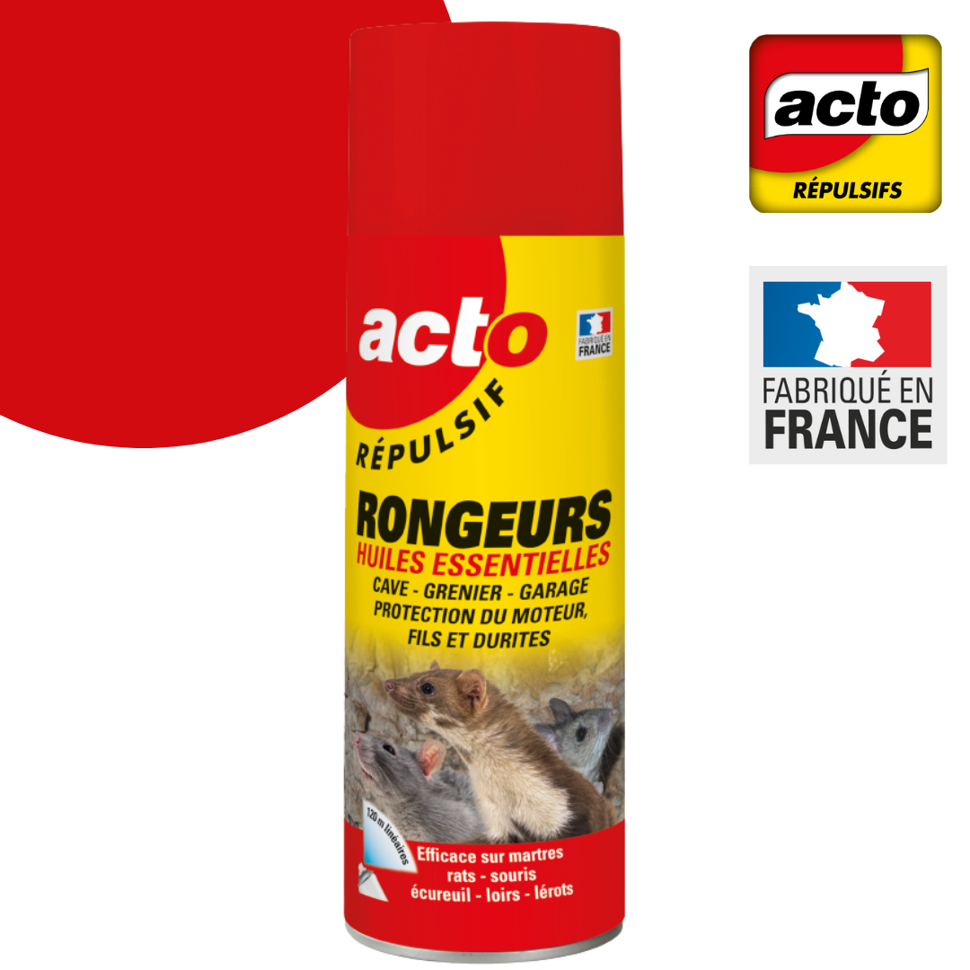 Aérosol répulsif rongeurs huiles essentielles - ACTO - Image 1