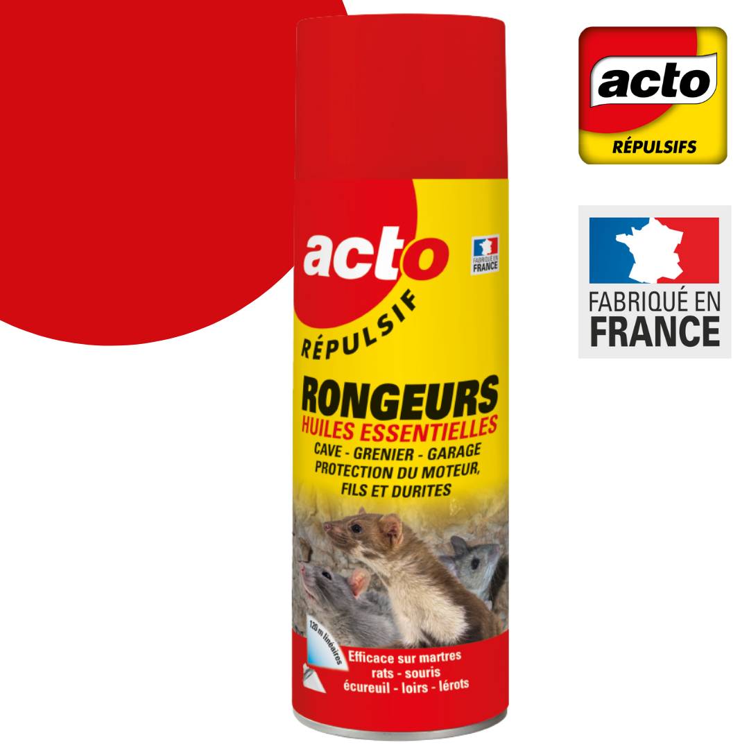 Aérosol répulsif rongeurs huiles essentielles - ACTO - Image 2
