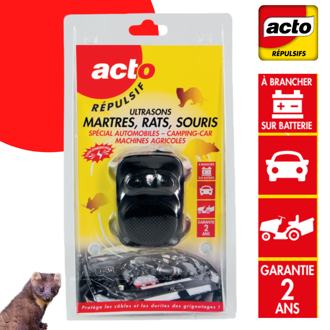 Répulsif ultrasons martres rats souris spécial auto - RETRO - Image 1