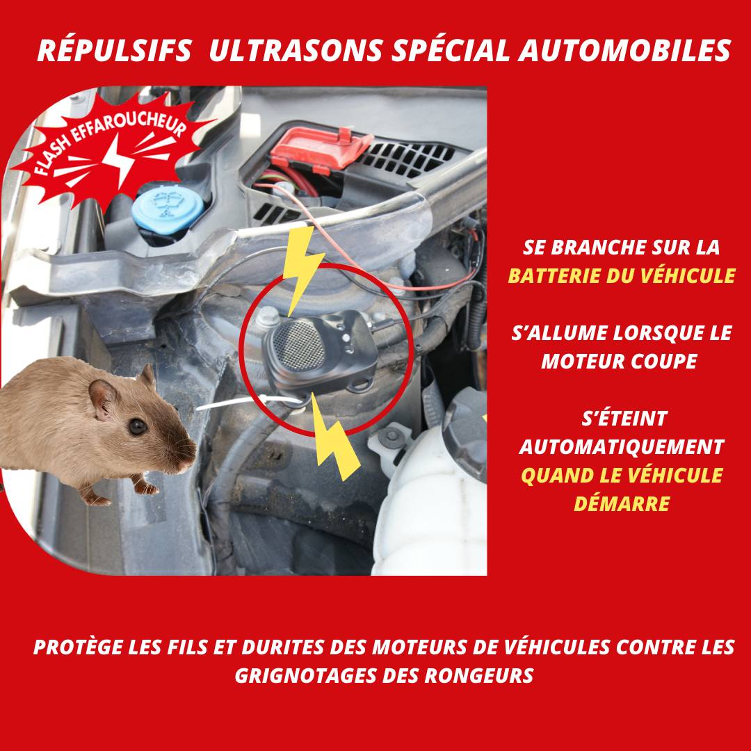 Répulsif ultrasons martres rats souris spécial auto - RETRO - Image 2