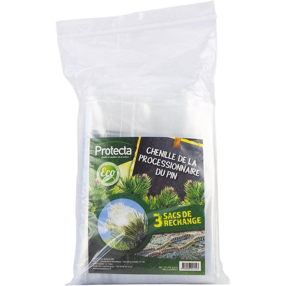 Protecta - 3 sacs de rechange chenille processionnaire du pin - Protecta