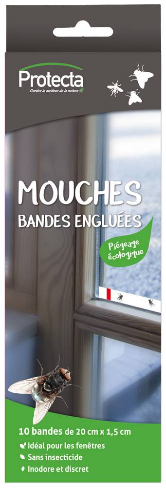 Protecta - Bande engluée anti-mouche x10 - Protecta - Imagen 1