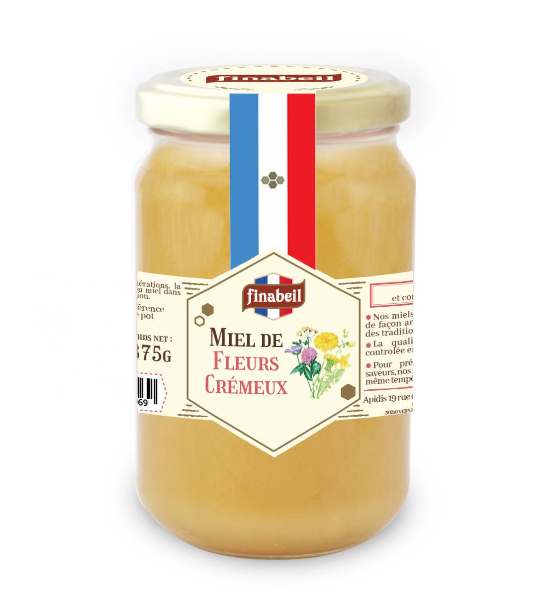 Apidis - Miel cremoso 375 g - Finabeil