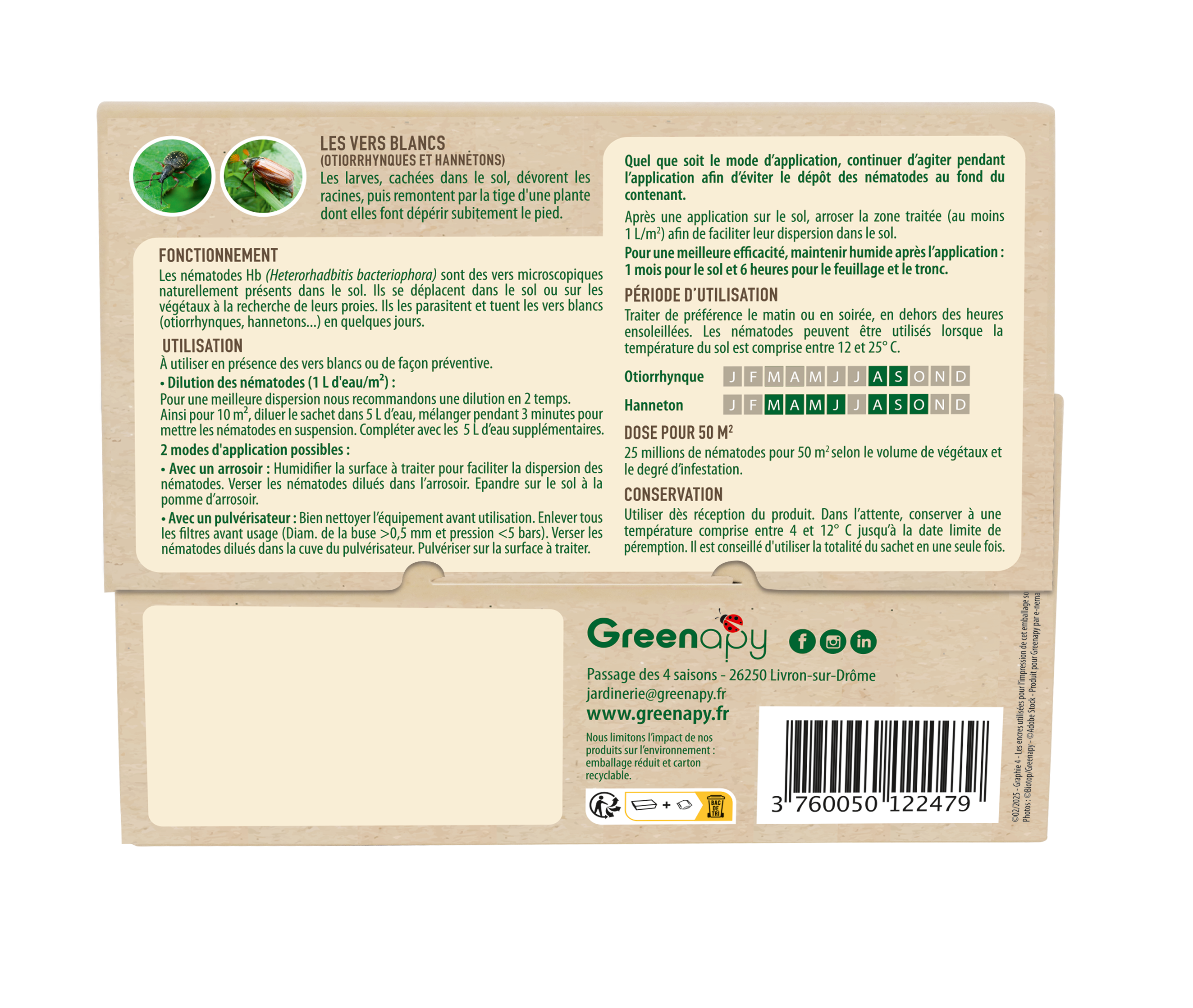 Greenapy - Nématodes anti vers blancs Heterorhabditis bacteriophora boîte de 25 millions - Greenapy - Image 9