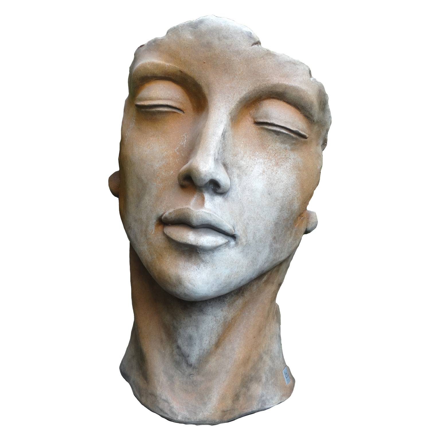 Décoriale - Estatua rostro mujer ½ óxido L.65 x l.50 x H.115 cm - Imagen 4