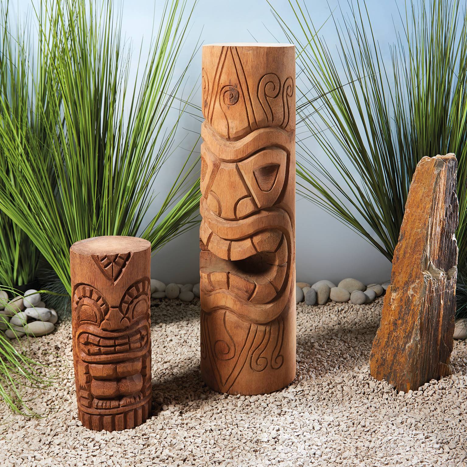 Décoriale - Tiki mauri cocotier L.25 x l.25 x H.100 cm - Imagen 1