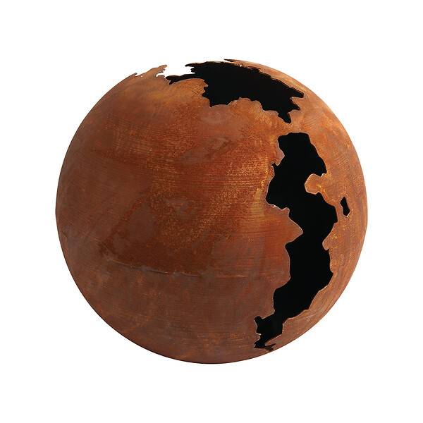 Esfera decorativa metal efecto óxido Ø 40 cm - DECORIALE - Imagen 4