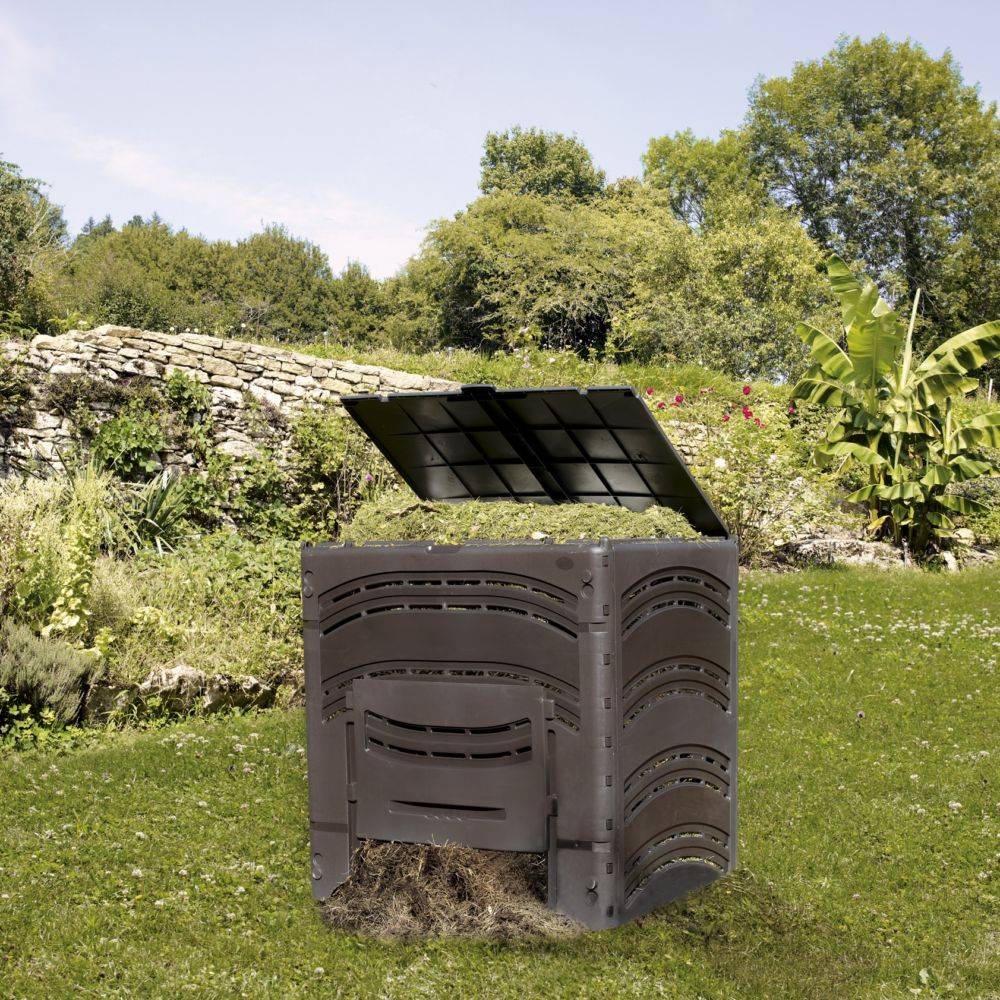 Belli - Composteur Compost'éco PVC noir 350L L. 80 x l. 60 x H. 80 cm - Belli - Imagen 1