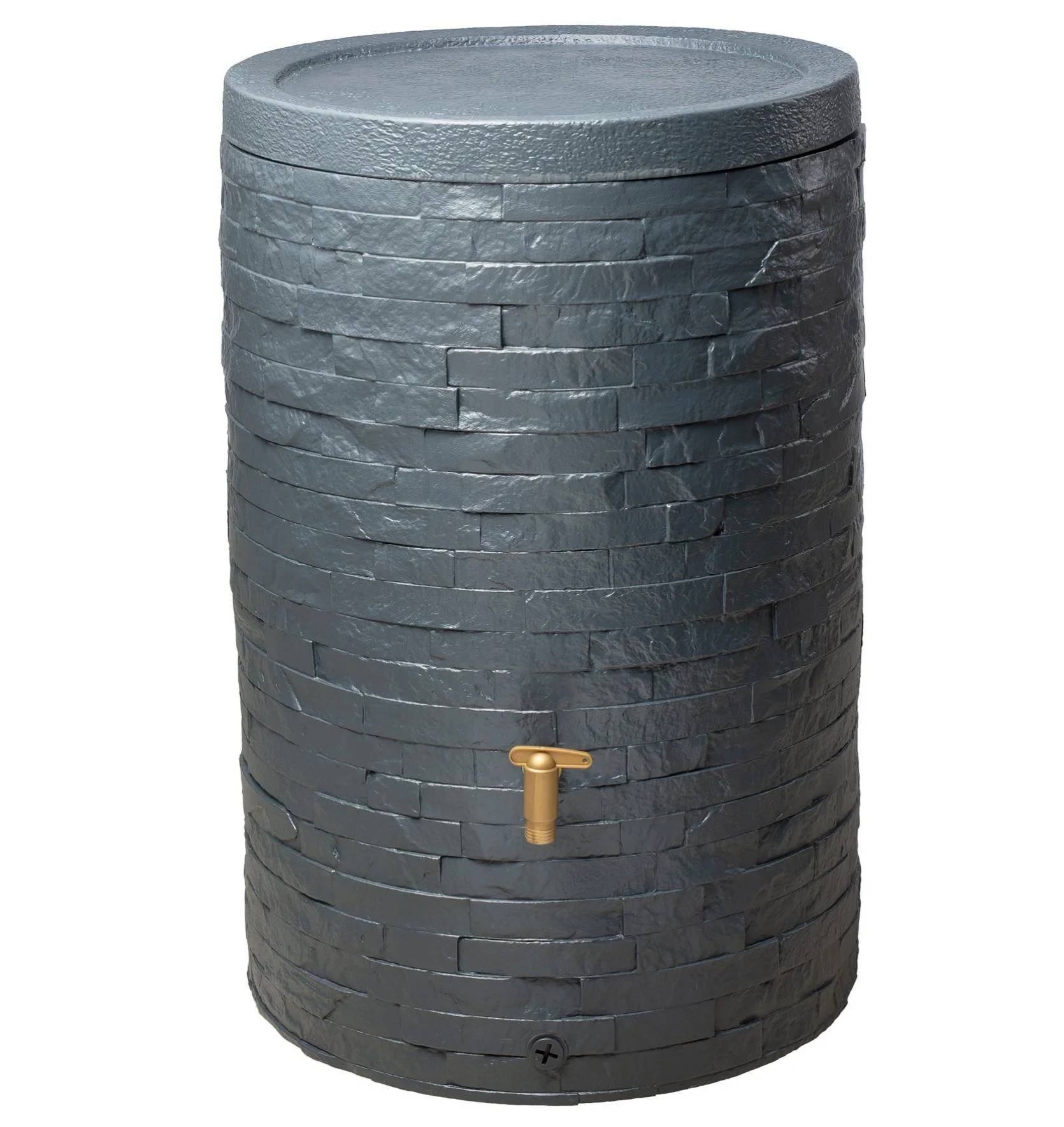 Garantia - Récupérateur d'eau de pluie 250L mural robinet et couvercle inclus gris anthracite Arondo - GRAF - Image 4
