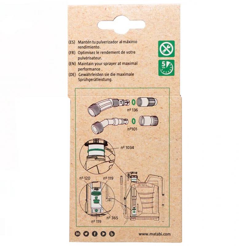 Matabi - Kit de maintenance pulvérisateur PP 12 16 20L - MATABI - Imagen 3