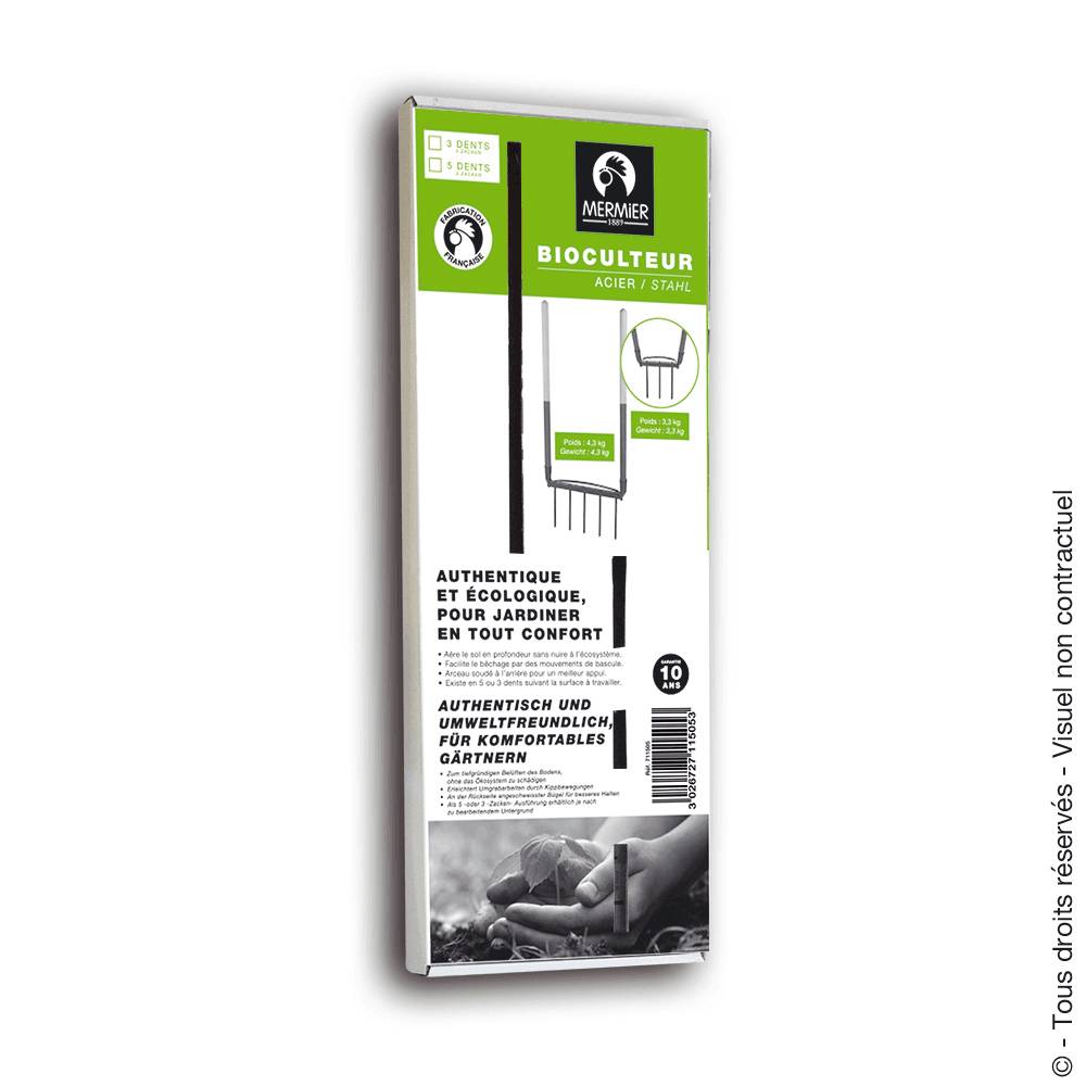 Mermier Jardin - Bioculteur 3 dents H.126 cm - Image 1