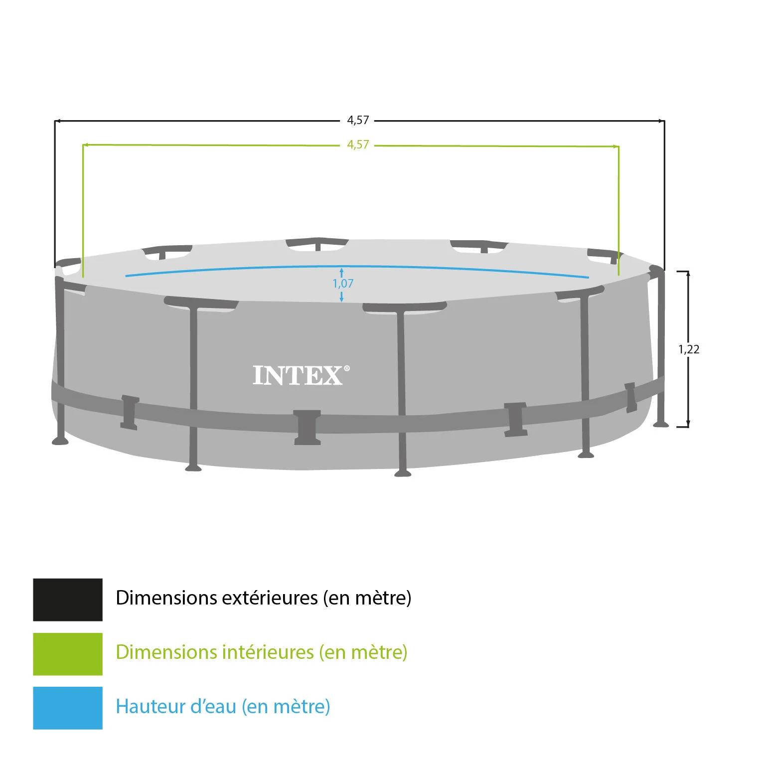 Intex - Intex - Piscine Baltik Ø.4,57 x H.1,22 m - Imagen 10