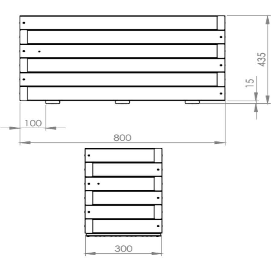 Cerland - Bac à Fleurs Bois Aluminium – Cerland - Imagen 2